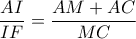 \dfrac{AI}{IF}=\dfrac{AM+AC}{MC}