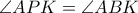 \angle APK= \angle ABK