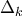 \displaystyle{\Delta_k}