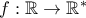 f:\mathbb{R} \rightarrow \mathbb{R}^*