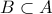 B\subset A
