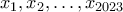 x_1,x_2,\dots,x_{2023}