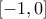 \left[ -1,0 \right]