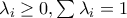 \lambda _{i}\geq 0,\sum  \lambda _{i}= 1
