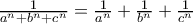 \frac{1}{a^n+b^n+c^n}=\frac{1}{a^n}+\frac{1}{b^n}+\frac{1}{c^n}