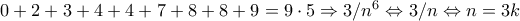 0+2+3+4+4+7+8+8+9=9\cdot 5\Rightarrow 3/n^6\Leftrightarrow 3/n\Leftrightarrow n=3k