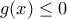 g(x)\leq0