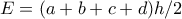 E=( a+b+c+d)h/2