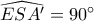 \widehat {ESA'} = 90^\circ 