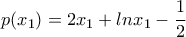 p(x_1)=2x_1+lnx_1-\dfrac{1}{2}