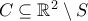 C \subseteq \mathbb{R}^{2} \setminus S