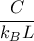 \displaystyle{\frac{C}{k_B L}}