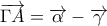 \overrightarrow{\Gamma A}=\overrightarrow{\alpha}-\overrightarrow{\gamma}