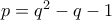 p=q^2-q-1