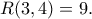 R(3,4)=9.