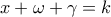 \displaystyle{x+\omega+\gamma=k}