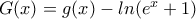 G(x)=g(x)-ln(e^{x}+1)