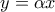 y=\alpha x