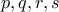 p, q, r, s
