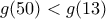 g(50)<g(13)