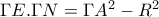 \Gamma E.\Gamma N=\Gamma A^{2}-R^{2}