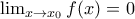 \lim_{x\rightarrow x_{0}}f(x)=0