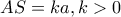 AS=ka , k>0