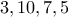 3,10,7,5