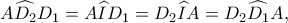 \displaystyle A\widehat {{D_2}}{D_1} = A\widehat I{D_1} = {D_2}\widehat IA = {D_2}\widehat {{D_1}}A,