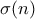 \sigma(n)