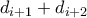 d_{i+1}+d_{i+2}