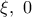 \xi ,\,\,0