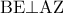 \displaystyle{\,\,\,{\rm B}{\rm E} \bot {\rm A}{\rm Z}\,\,}