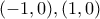 (-1,0),(1,0)