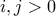 i, j>0