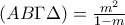 \left(AB\Gamma \Delta  \right)= \frac{m^{2}}{1-m}