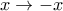 x\rightarrow -x