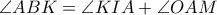 \angle ABK= \angle KIA+ \angle OAM