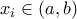 x_i\in(a,b)