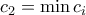 c_2=\min c_i
