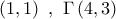 \displaystyle{\Alpha \left( 1,1 \right)\text{ },\text{ }\Gamma \left( 4,3 \right)}