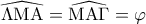 \widehat {\Lambda {\rm M}{\rm A}} = \widehat {{\rm M}{\rm A}\Gamma } = \varphi