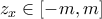 z_x\in [-m,m]