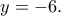 y=-6.