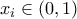 x_i\in(0,1)