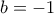 b=-1 b=-1