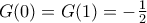 G(0)=G(1)=-\frac{1}{2}