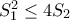 S_1^2\leq 4S_2