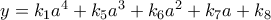y=k_1a^4+k_5a^3+k_6a^2+k_7a+k_8