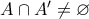 A\cap {A}'\neq \varnothing 